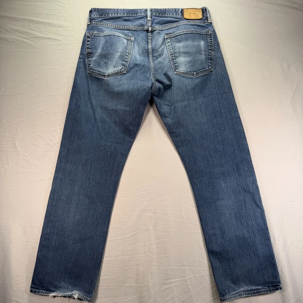 Polo Ralph Lauren Jeans Mens 35x32 Classic Fit Denim Straight Leg Wallet Fade